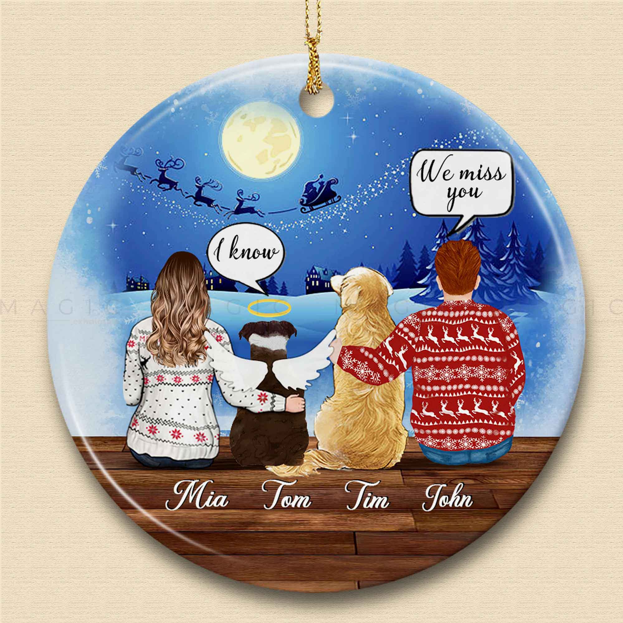 personalized dog christmas ornaments