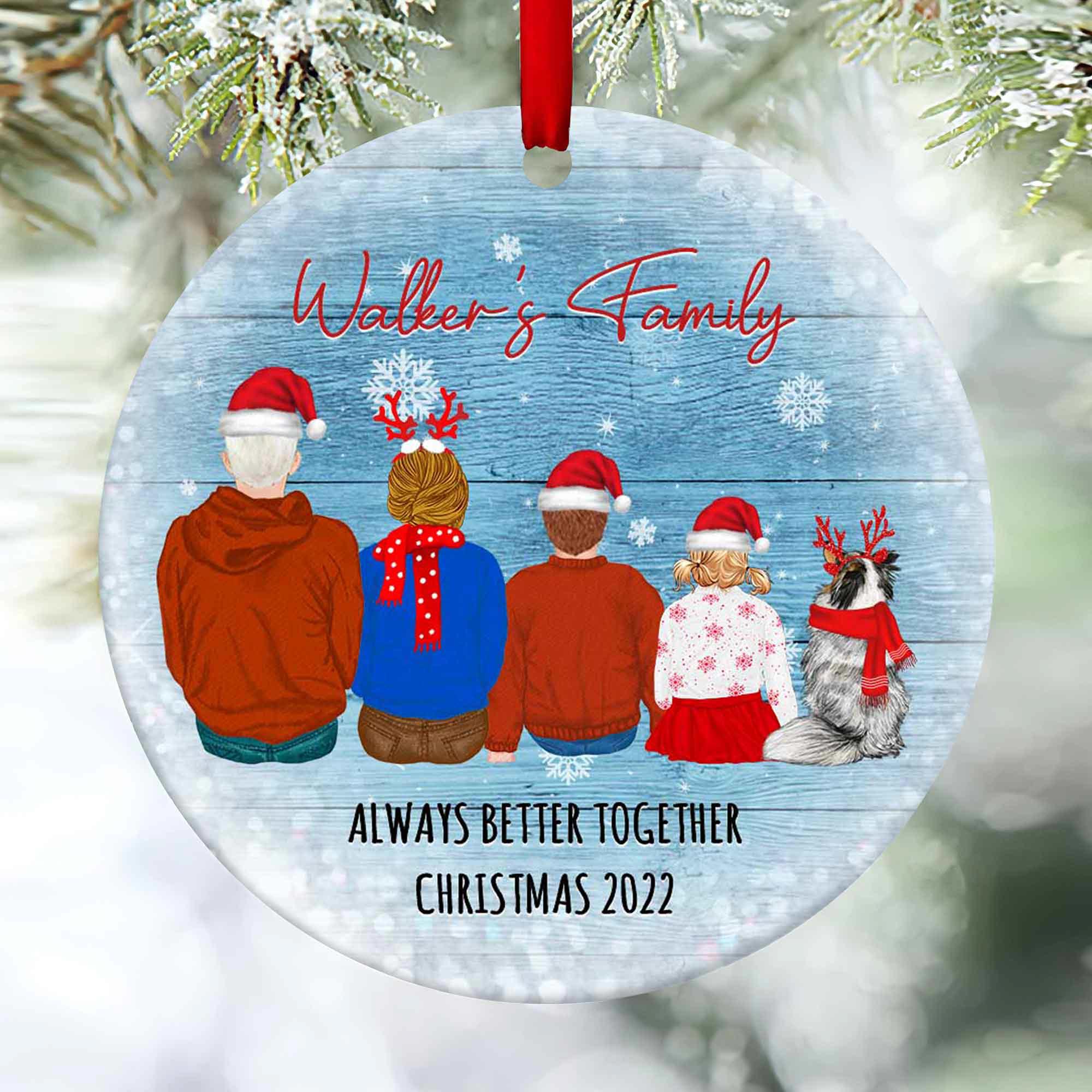 personalized family name ornament