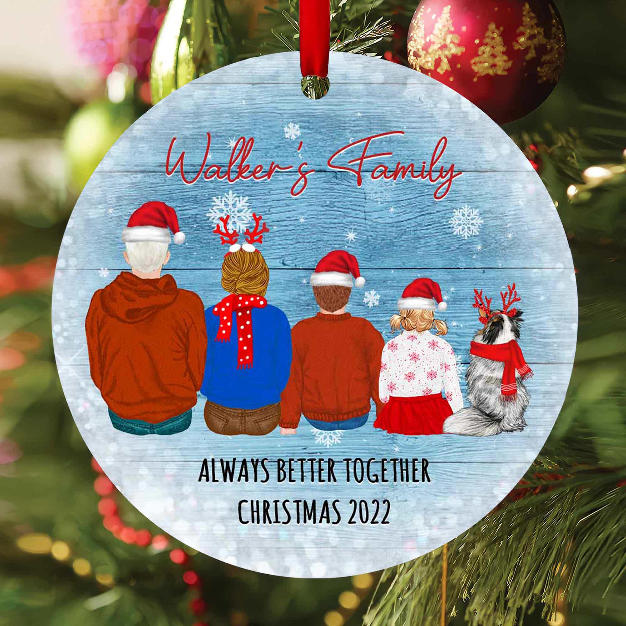 personalized family name ornament