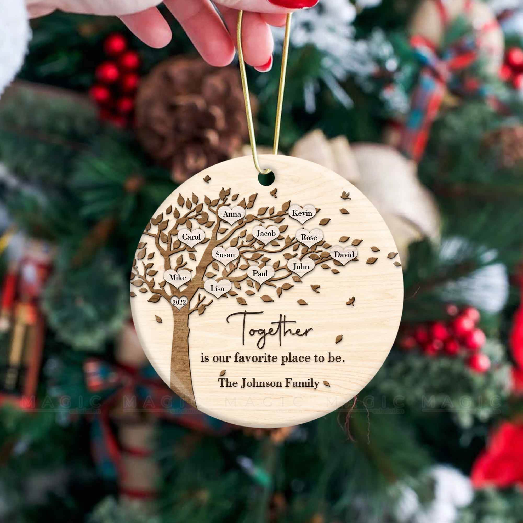 personalized family ornament