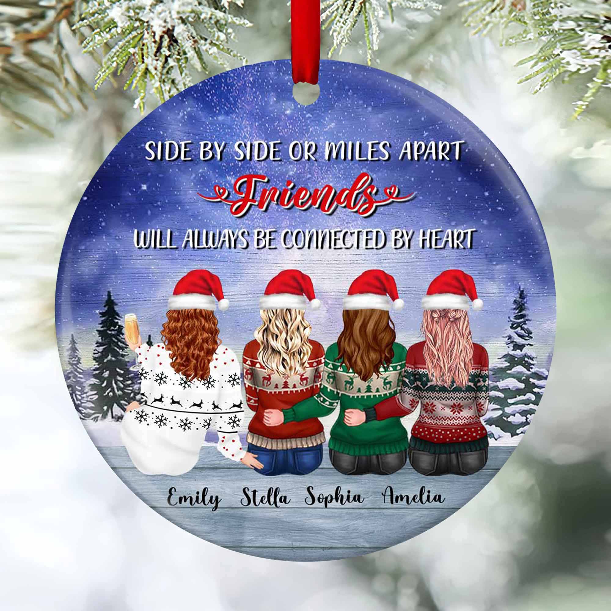 personalized friends christmas ornaments
