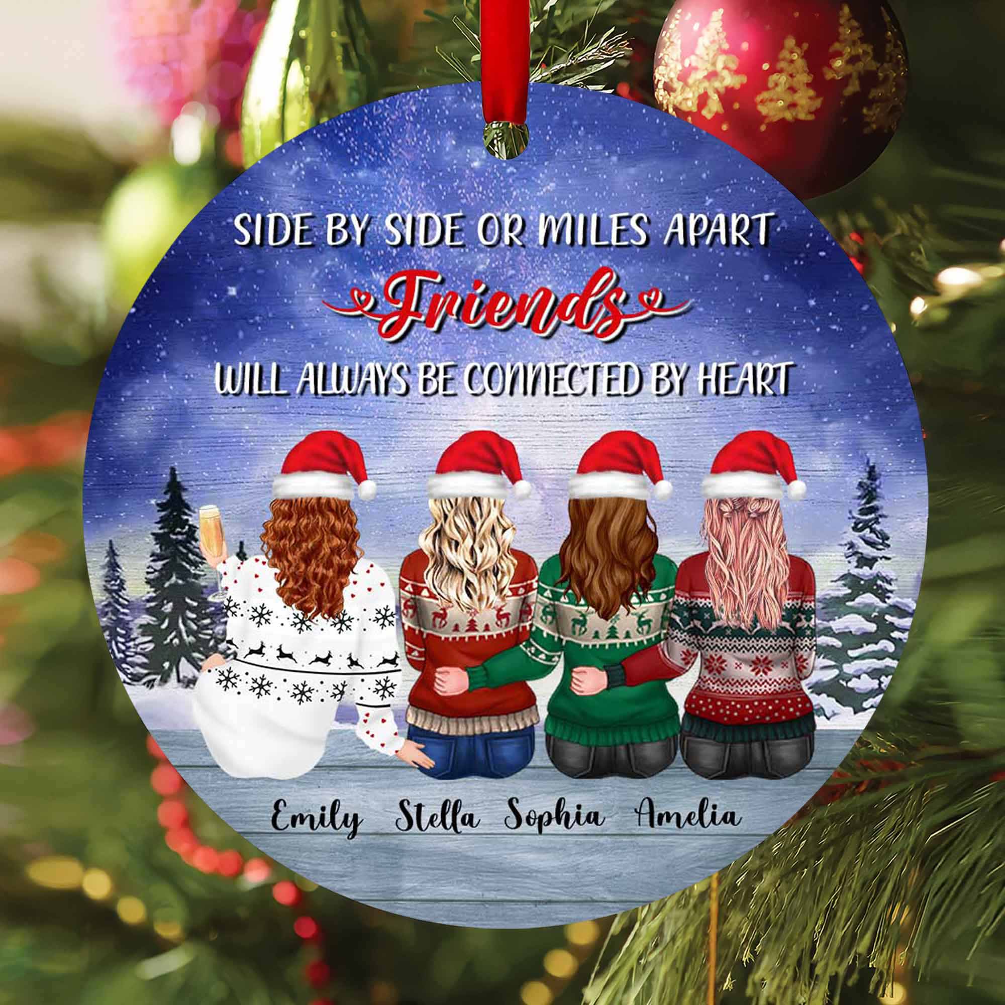 personalized friends christmas ornaments
