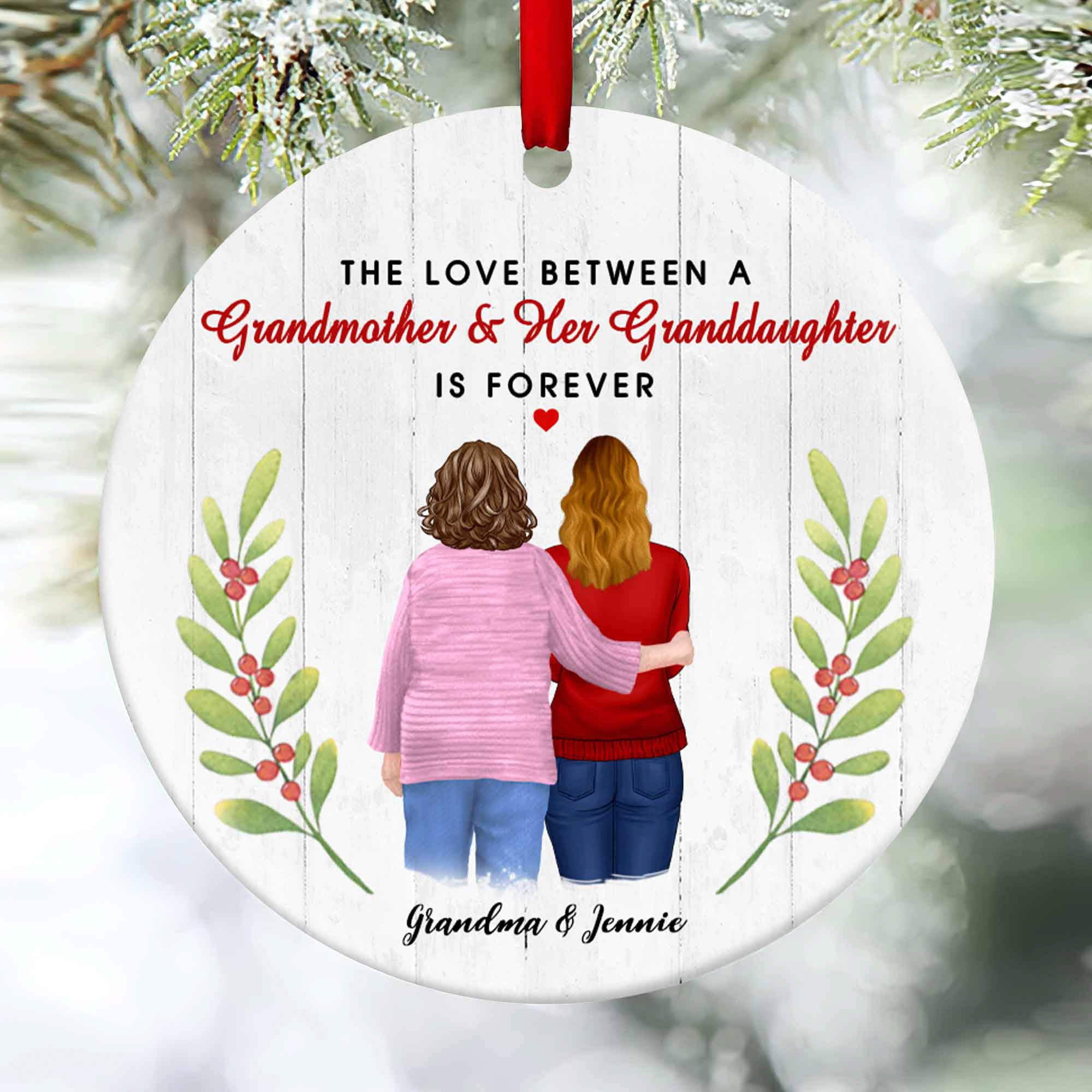 personalized grandma ornament