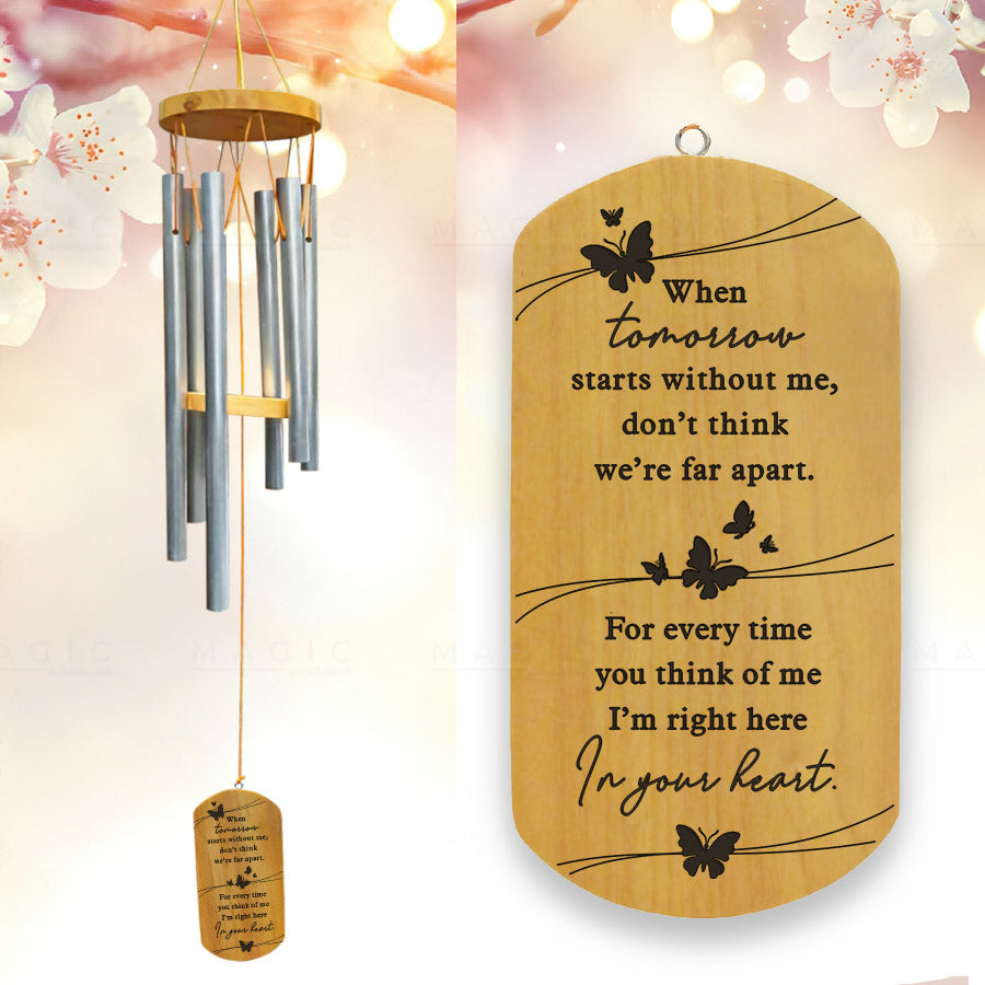 personalized memorial wind chime