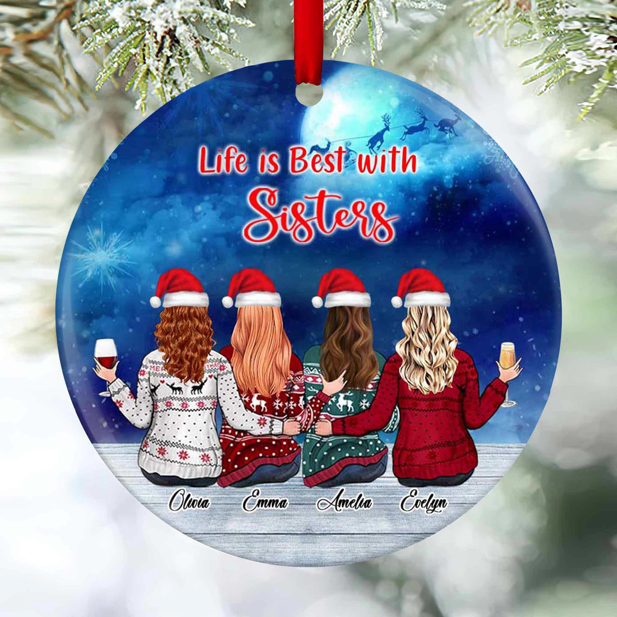 personalized sister ornaments