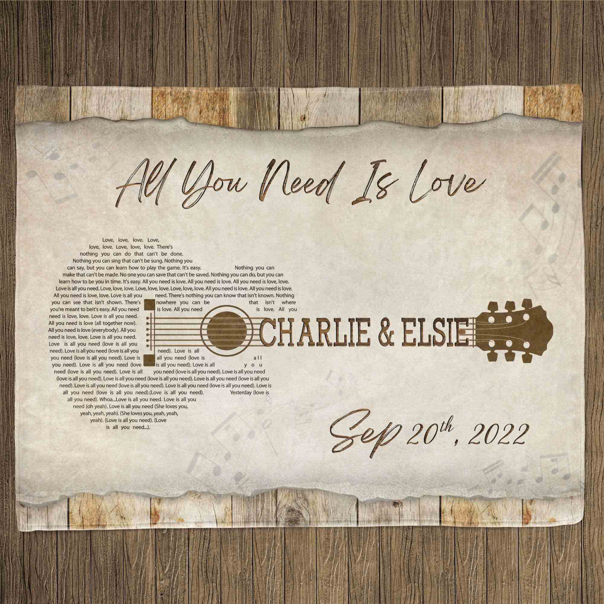 personalized song lyric gifts