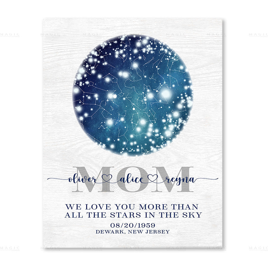 personalized star map for mother's day