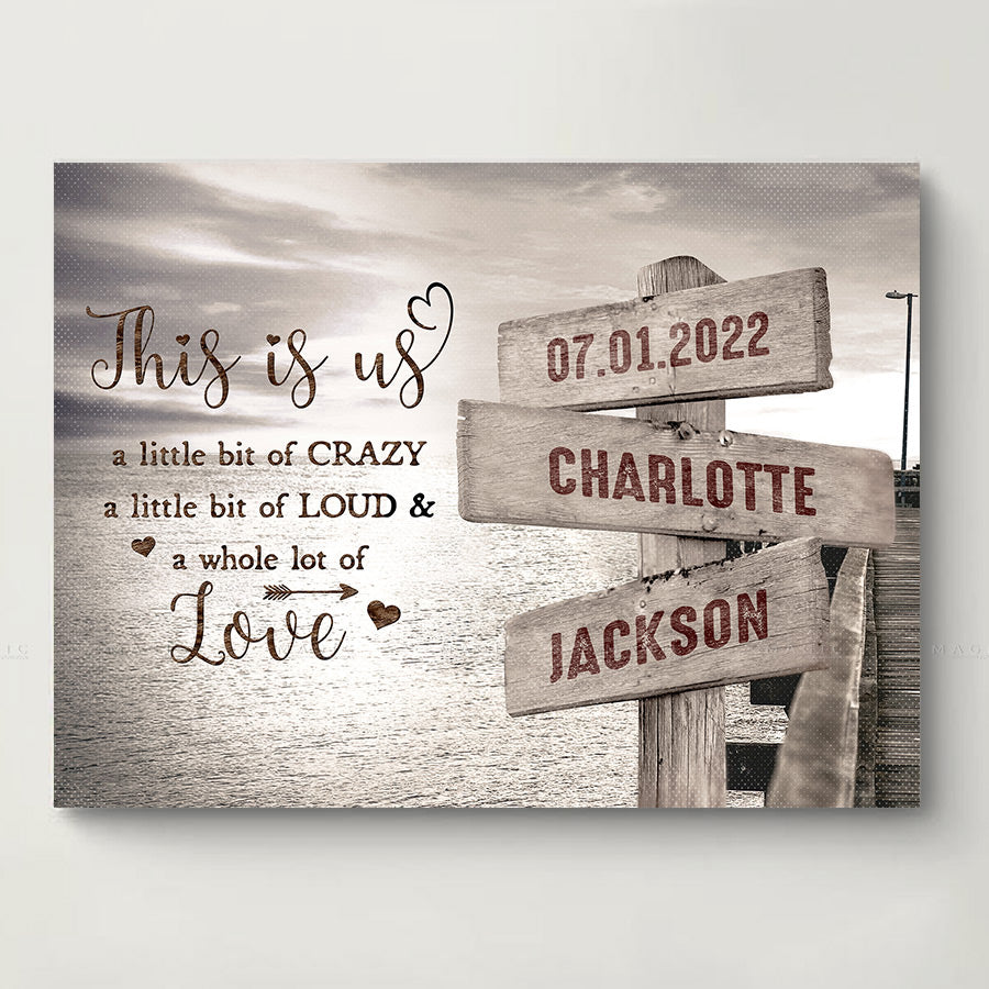 personalized street sign canvas