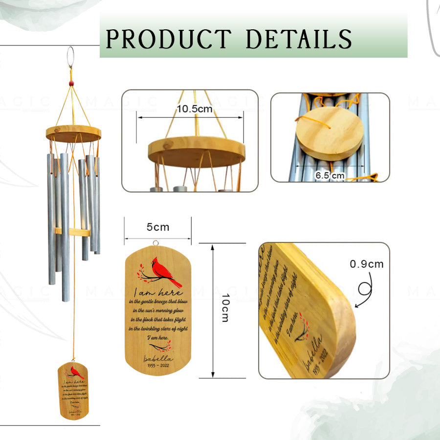 personalized sympathy wind chimes