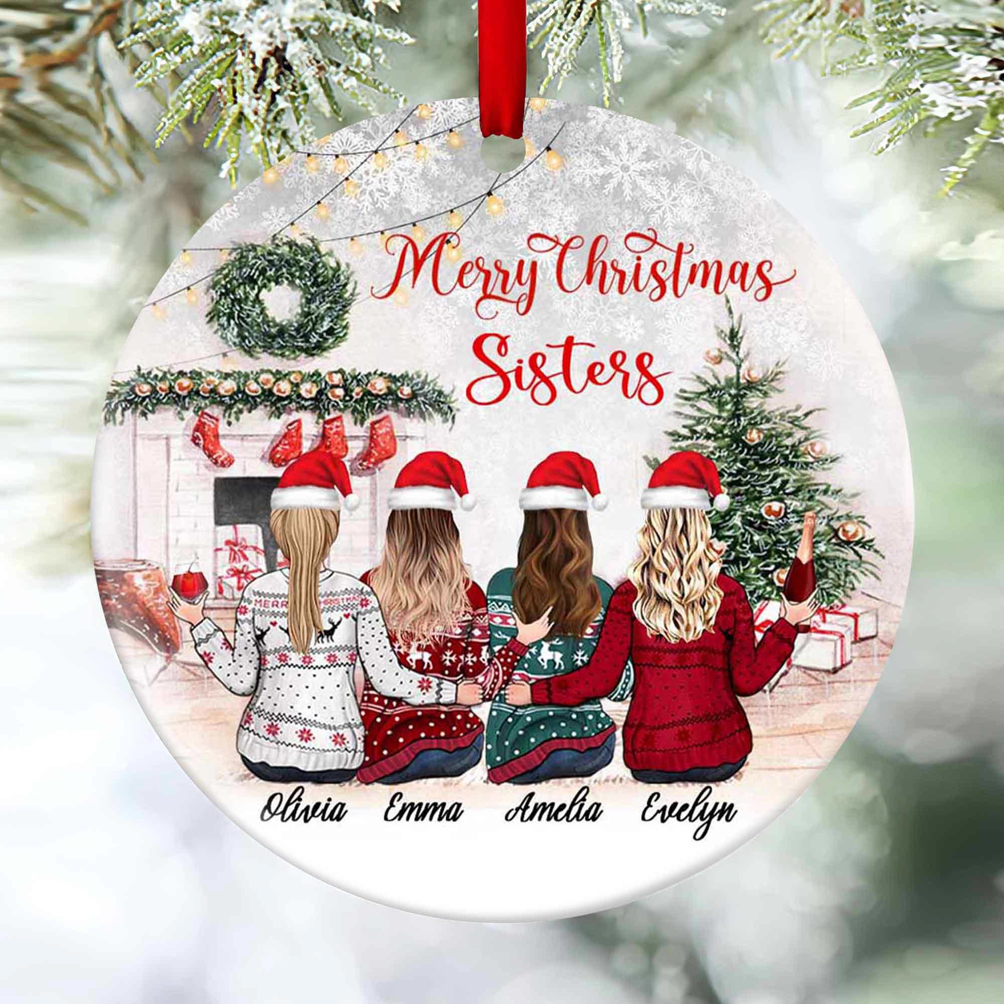 sister christmas ornaments