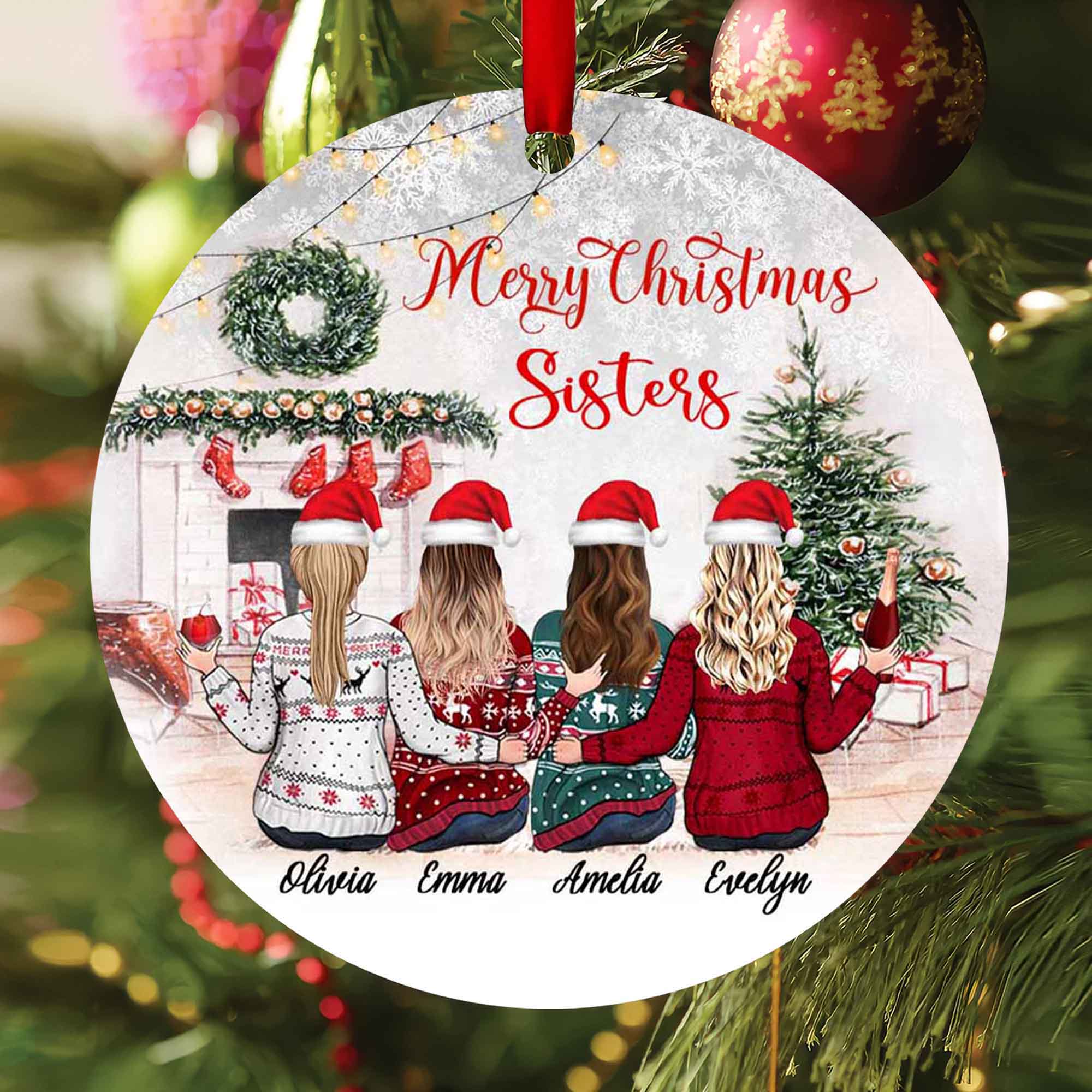 sister christmas ornaments