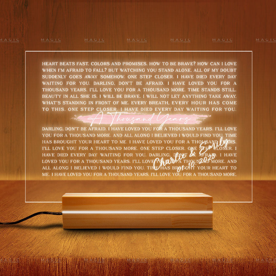 song gift plaque