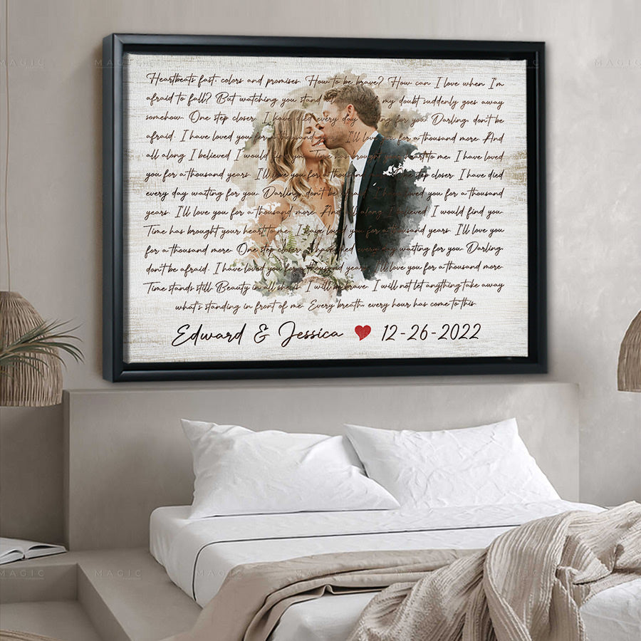 wedding song on canvas